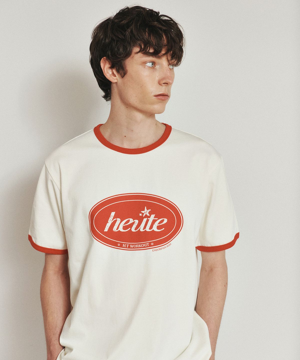 호이테(HEUTE) HET CIRCLE RINGER T-SHIRT (RED)