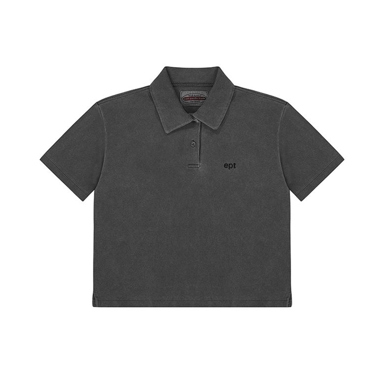 WM SEL PIGMENT POLO TEE (CHARCOAL)