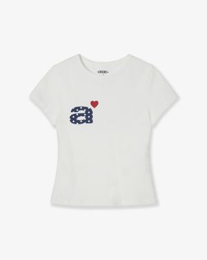 DOT SMALL LETTER TEE [WHITE]