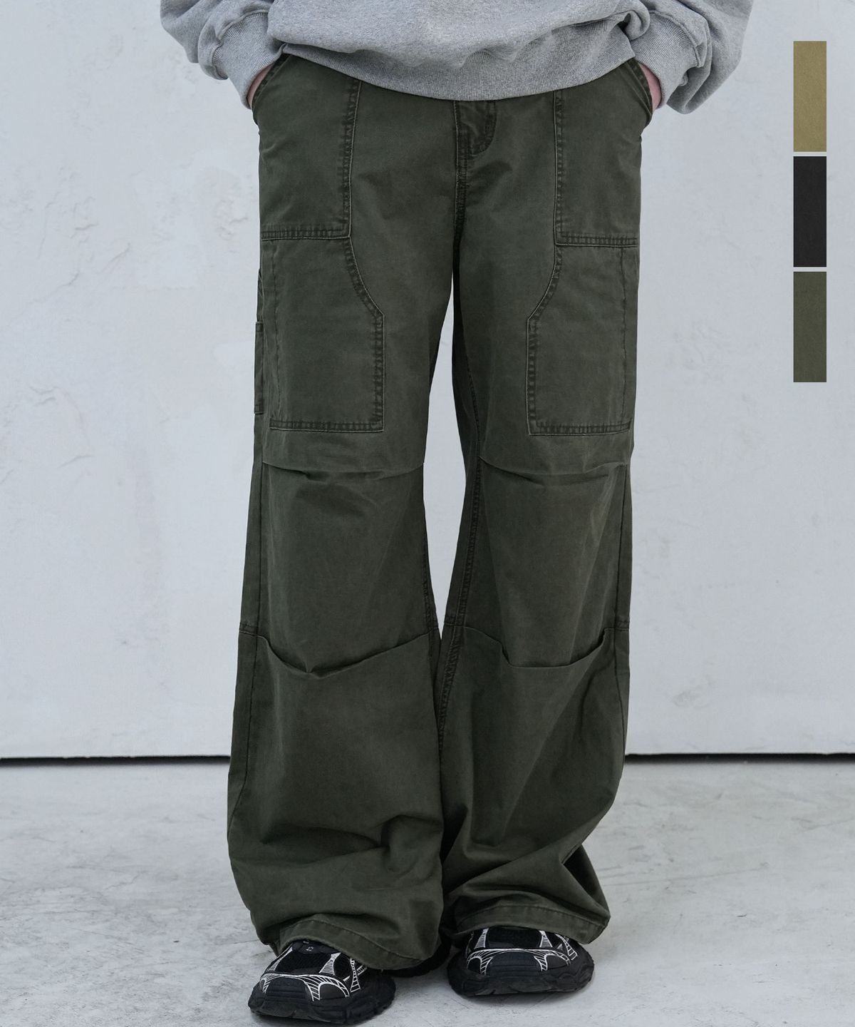 어반드레스(AVANDRESS) Matte Cargo Pants - 3COL