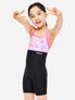 여아 웨이브쉘 Y백 3부 반신 수영복 블랙 (B5SKSWH306BLK)