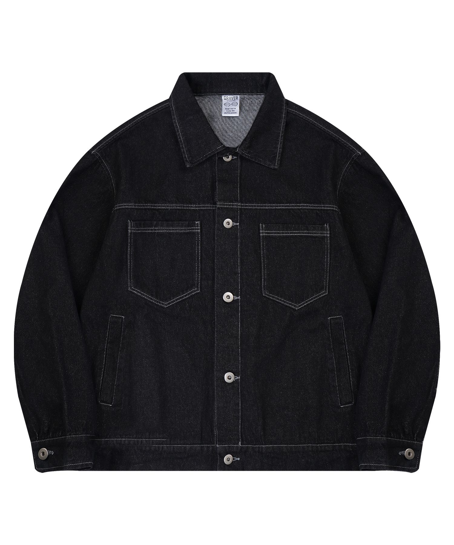 【GRAVER】25SS★ Stitch Washing Denim Jacket MUSINSA | GRAVER [UNISEX] Stitch Washing Denim Jacket