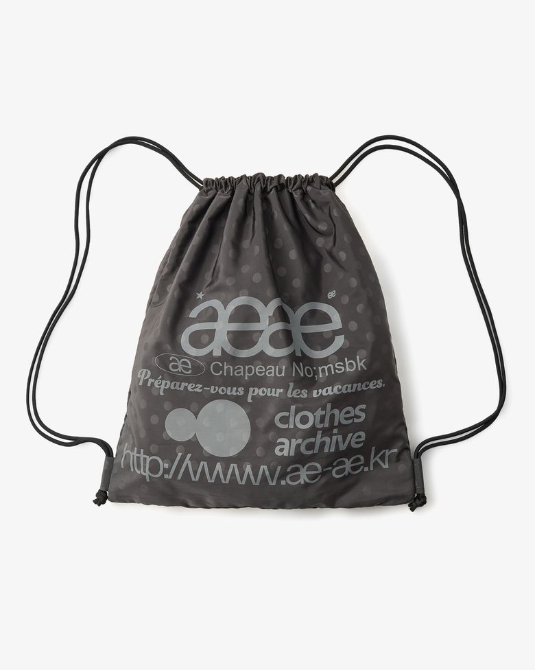 WEB LOGO DOT GYM SACK [GREY]
