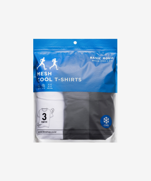 [3PACK] 쿨(COOL) 에어메쉬 라운드 반팔티셔츠 3팩(4컬러) LATS0116