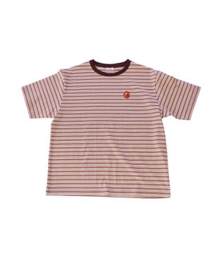 G Logo Stripe T-Shirts - Ecru/Brown