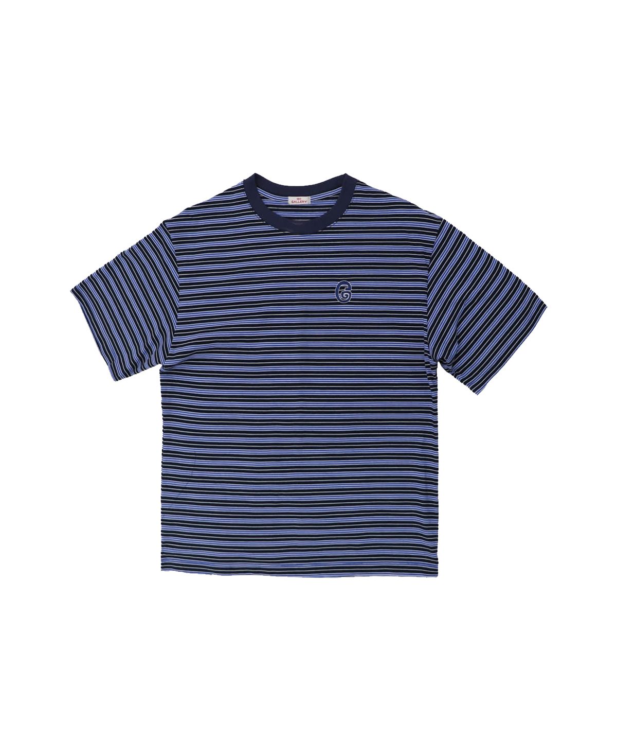 1011갤러리(1011 GALLERY) G Logo Stripe T-Shirts - Blue/Black