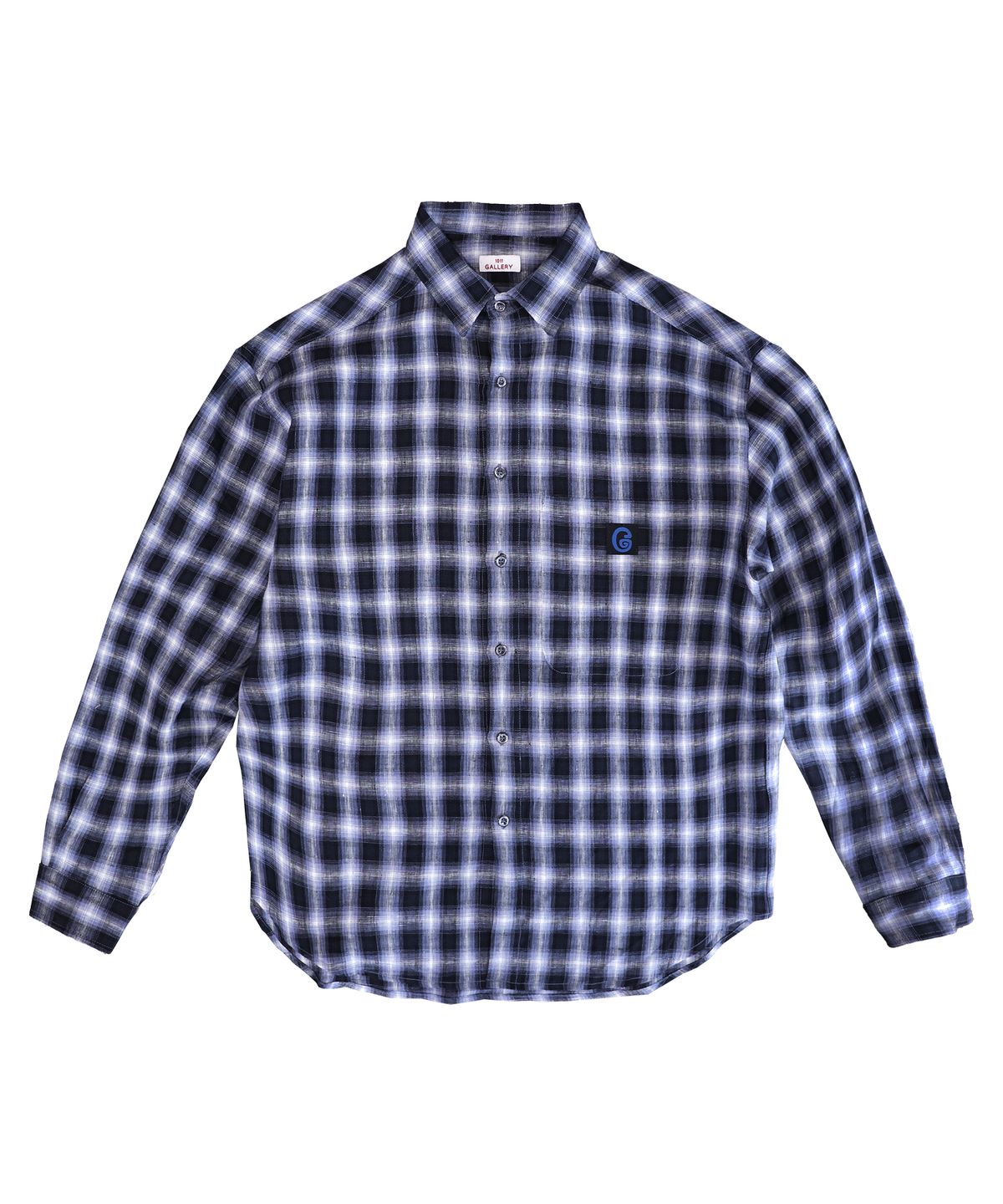 1011갤러리(1011 GALLERY) G Logo Check Shirts - Blue