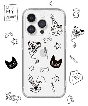 [애니멀 드로잉] 아이폰 갤럭시 디자인 젤하드 케이스