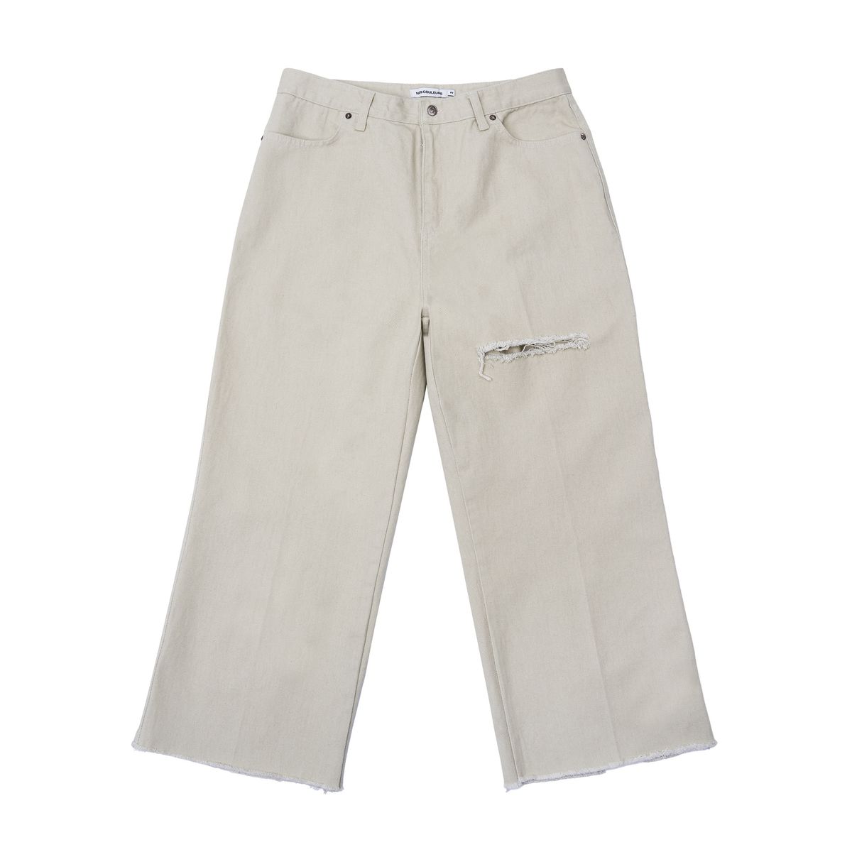 노쿨러스(NOSCOULEURS) SLASH CROP PANTS CREAM