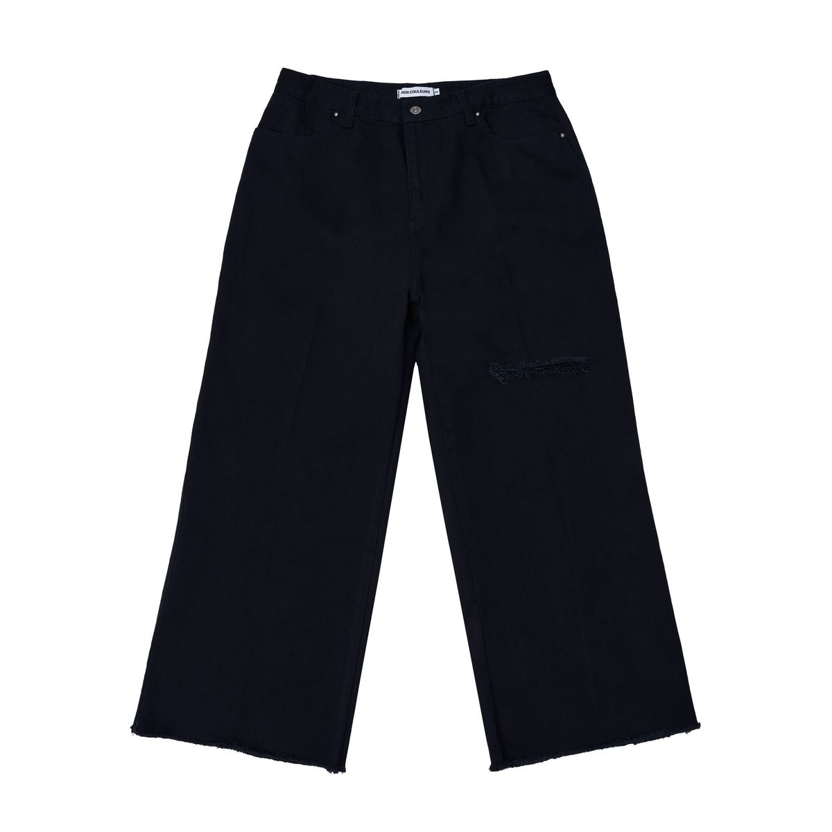 노쿨러스(NOSCOULEURS) SLASH CROP PANTS BLACK