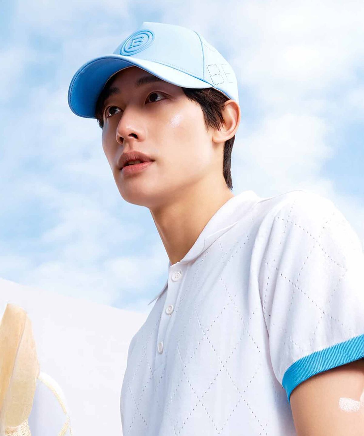 빈폴 액세서리(BEANPOLE ACCESSORY) 남성 폴리트윌 볼캡 - 스카이 블루
