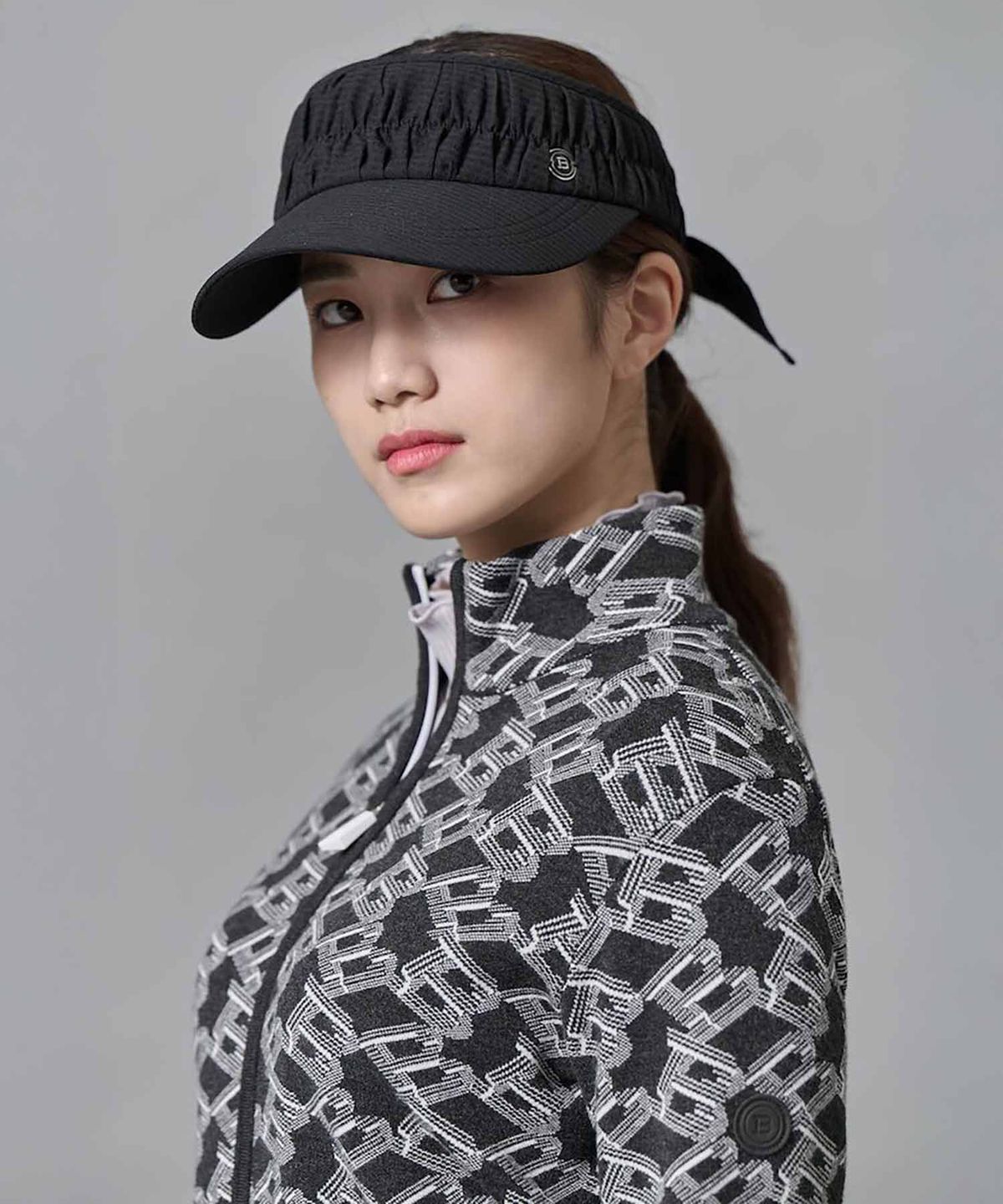 빈폴 액세서리(BEANPOLE ACCESSORY) 여성 셔링 썬바이저 - 블랙