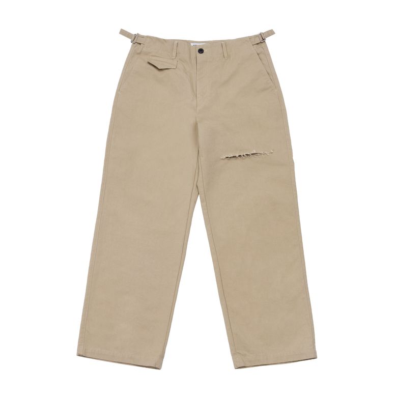 SLASH CHINO PANTS BEIGE