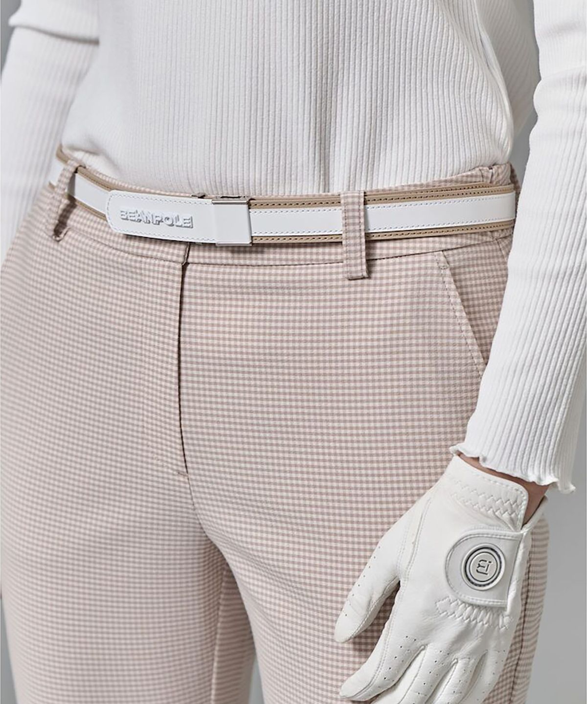 빈폴 액세서리(BEANPOLE ACCESSORY) 골프 여성 슬림 촉 벨트 - 화이트