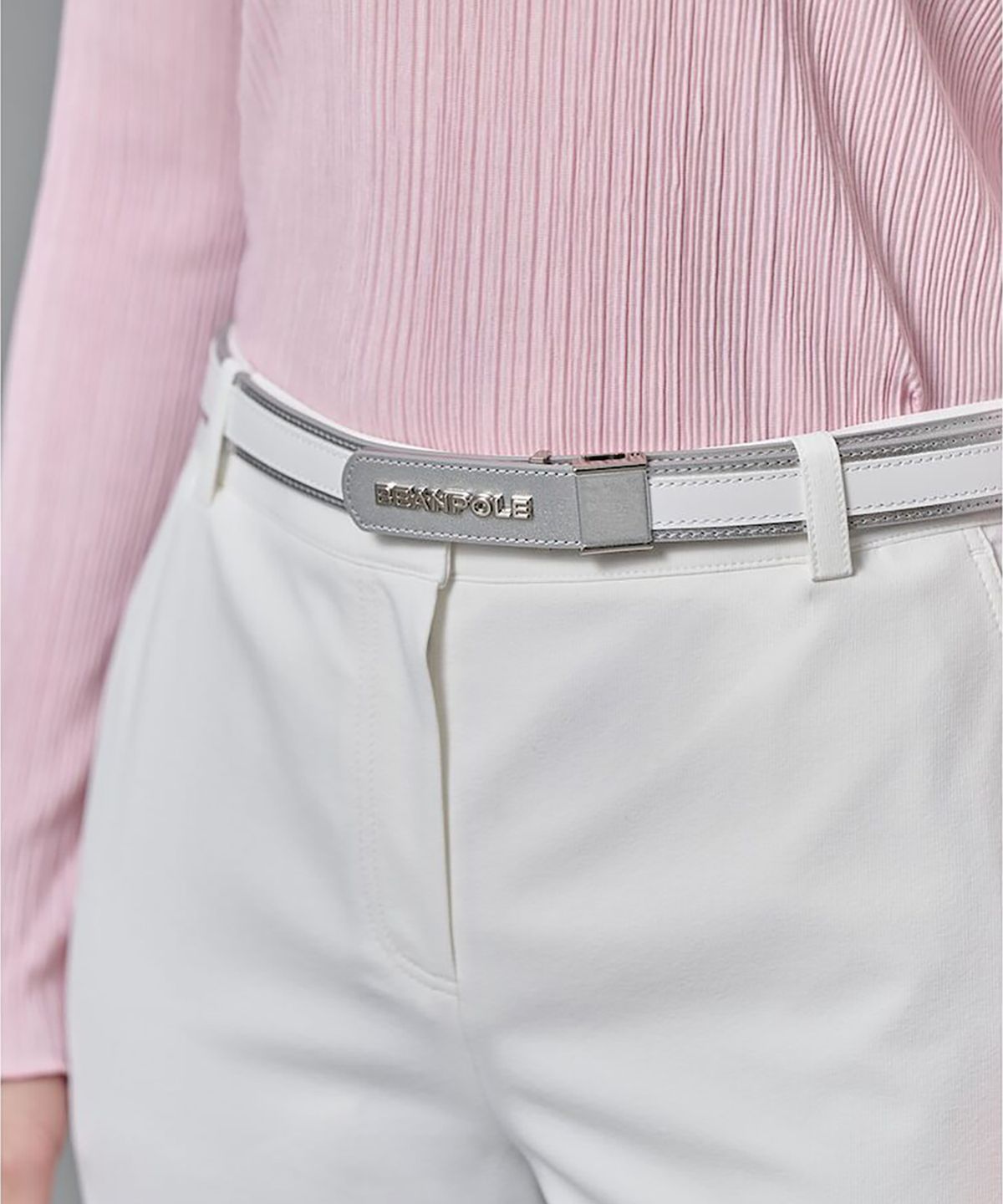 빈폴 액세서리(BEANPOLE ACCESSORY) 골프 여성 슬림 촉 벨트 - 라이트 그레이
