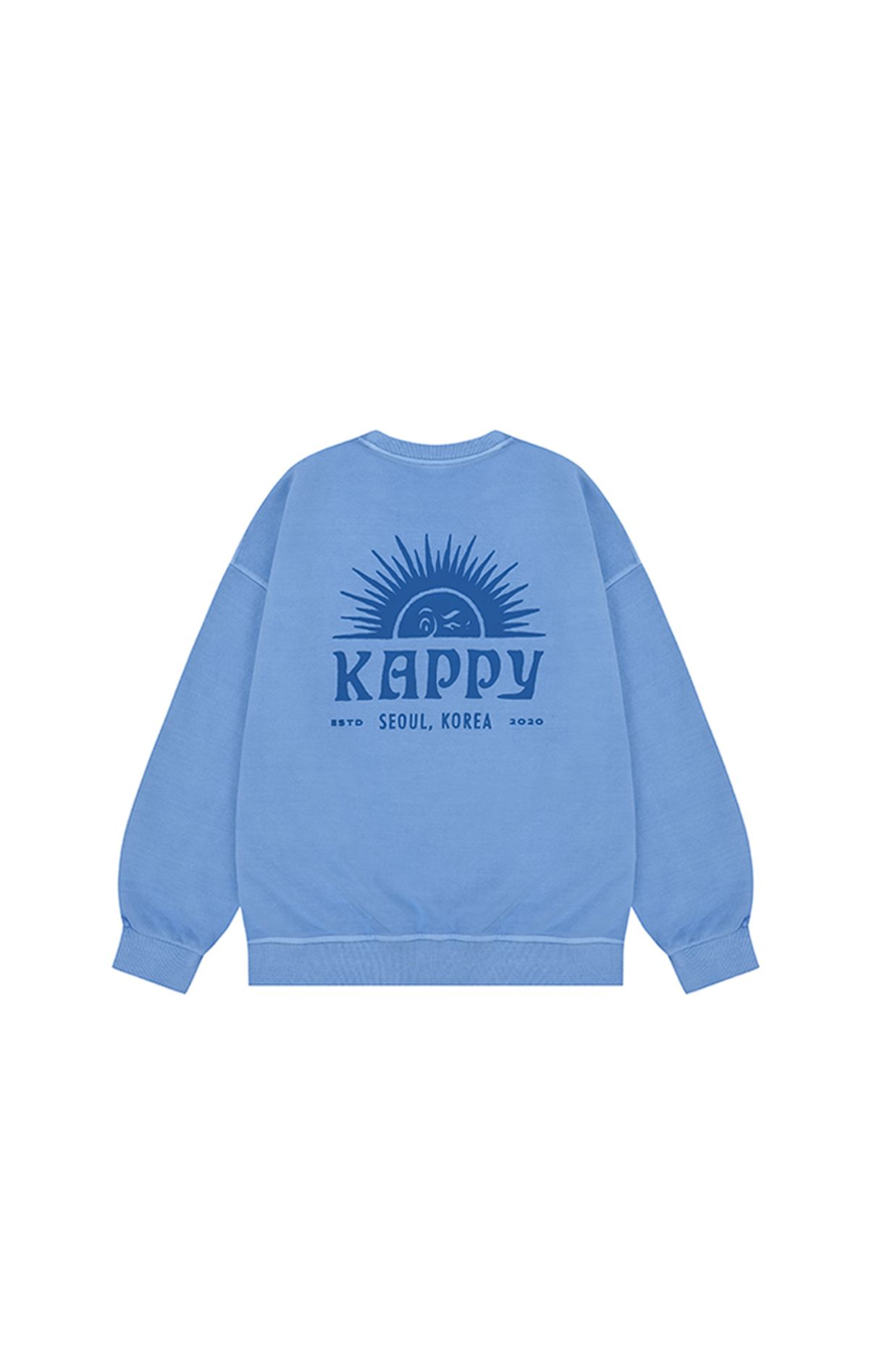 캐피디자인(KAPPY DESIGN) 써니윙크 피그먼트 스웨트셔츠 (스카이 블루)