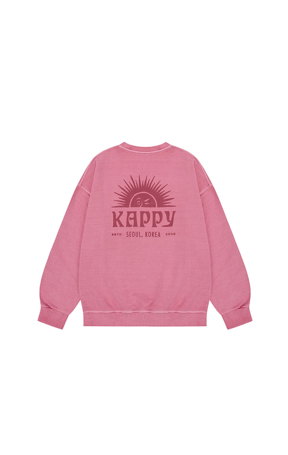 캐피디자인(KAPPY DESIGN) 써니윙크 피그먼트 스웨트셔츠 (핑크)