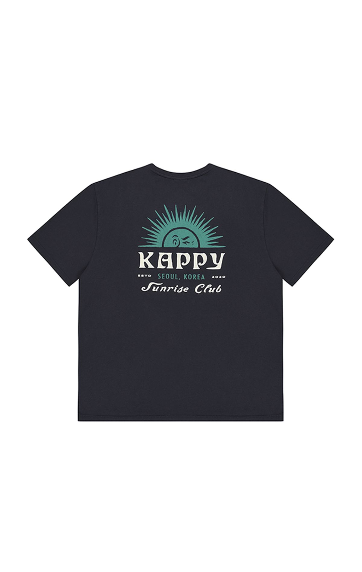 캐피디자인(KAPPY DESIGN) 써니윙크 하프 티셔츠 (빈티지 네이비)