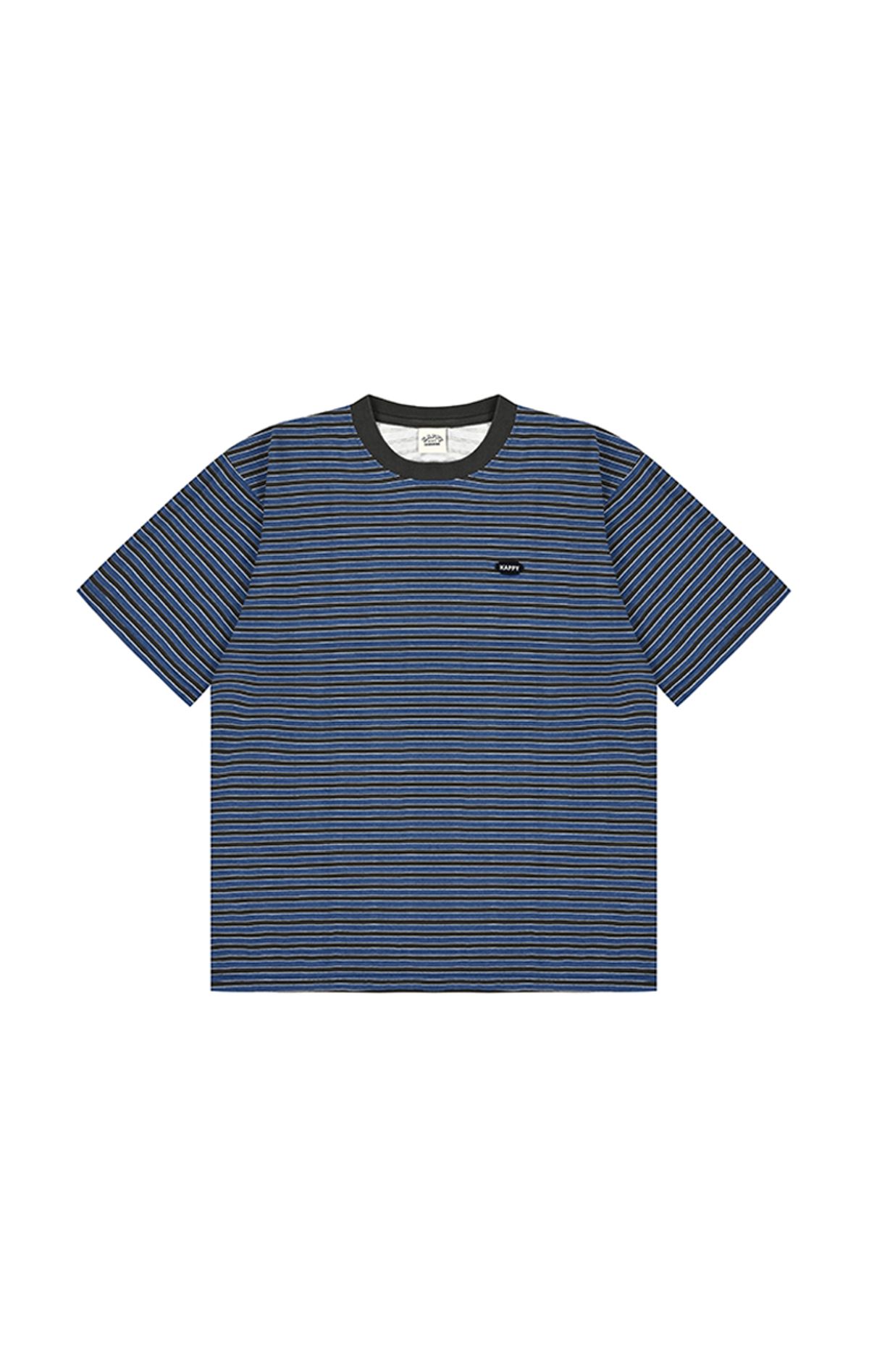 캐피디자인(KAPPY DESIGN) 인디고 스트라이프 하프 티셔츠 (블루)