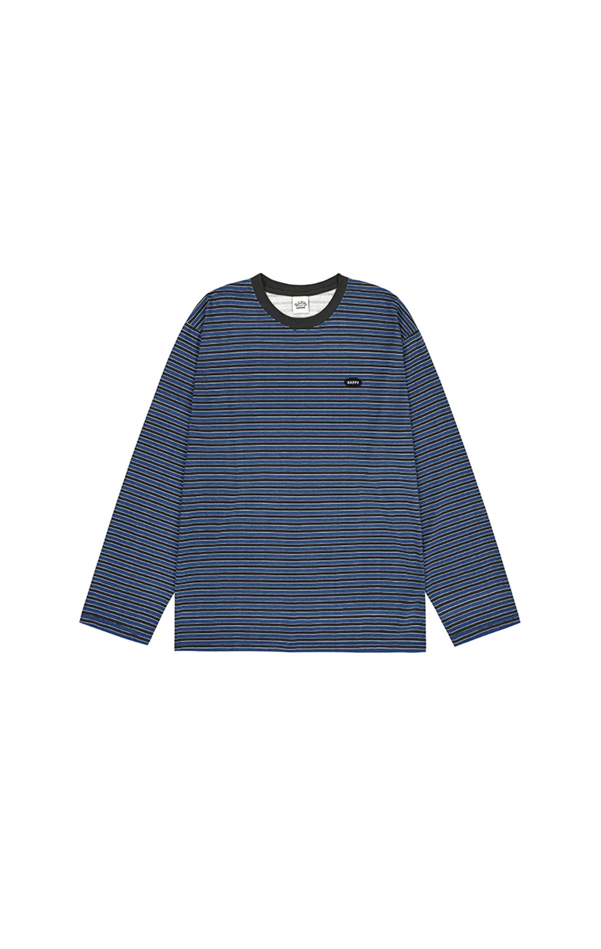 캐피디자인(KAPPY DESIGN) 인디고 스트라이프 롱 슬리브 (블루)