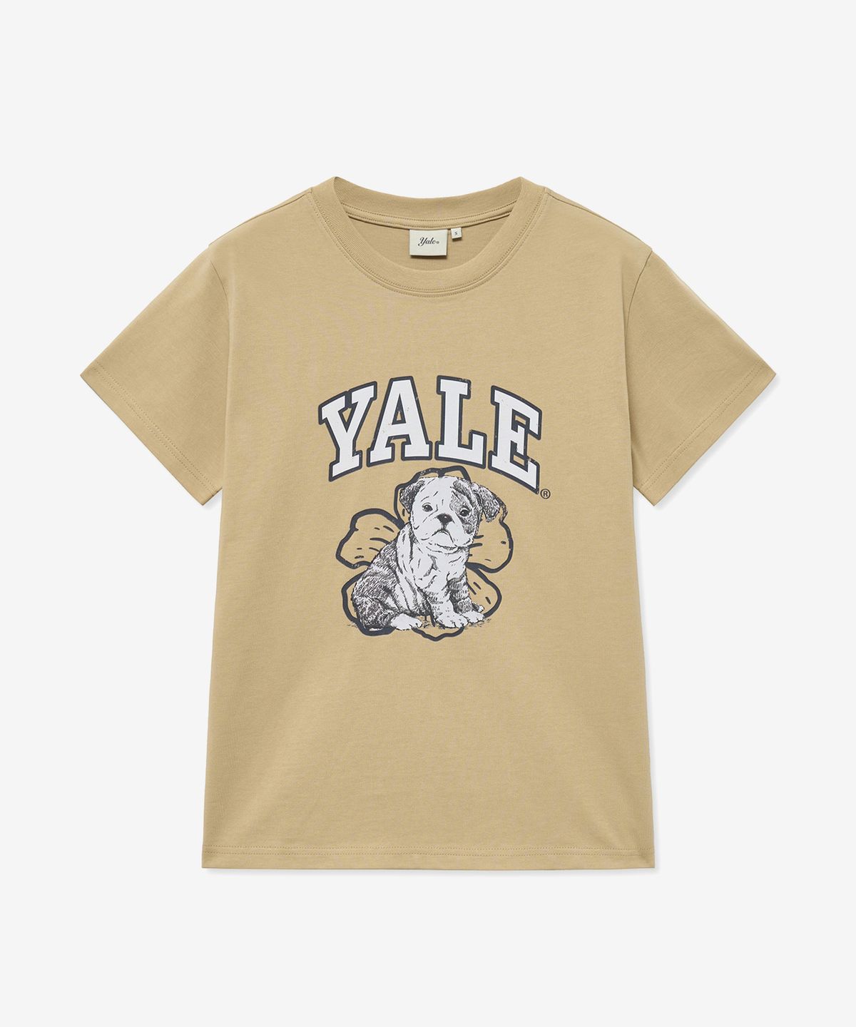 예일(YALE) 우먼즈 빈티지 플라워 댄 반팔티셔츠_베이지