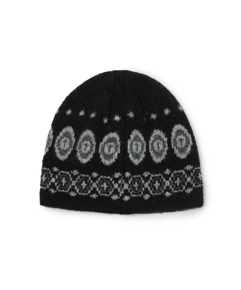 NORDIC JACQUARD BEANIE (BLACK)