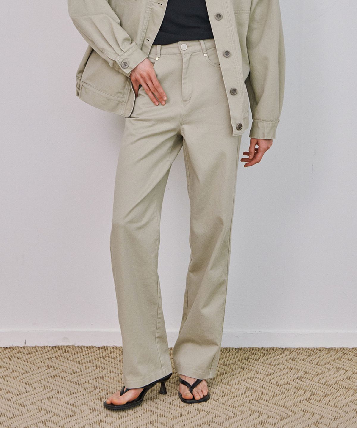 마롯(MARROT) TENCEL COTTON JEANS_DUST BEIGE