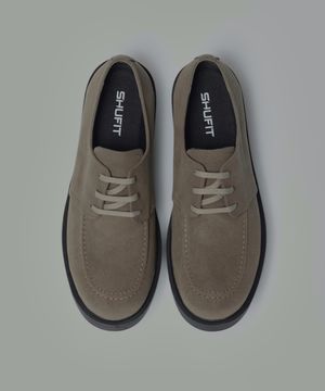 U팁 스웨이드 더비슈즈 브라운 구두 SFT-104