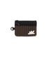 Zip Card Pouch Brown Grid
