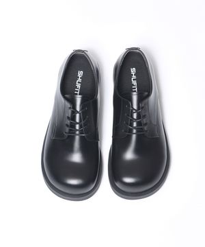 와이드 볼륨 더비슈즈 반유광 블랙 구두 SFT-106