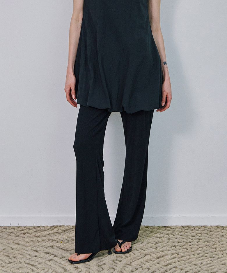 BOOTCUT BANDING PANTS_BLACK
