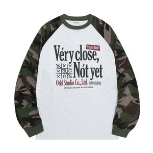 베리클로즈 래글런 오버핏 롱 슬리브 - WHITE MELANGE CAMO