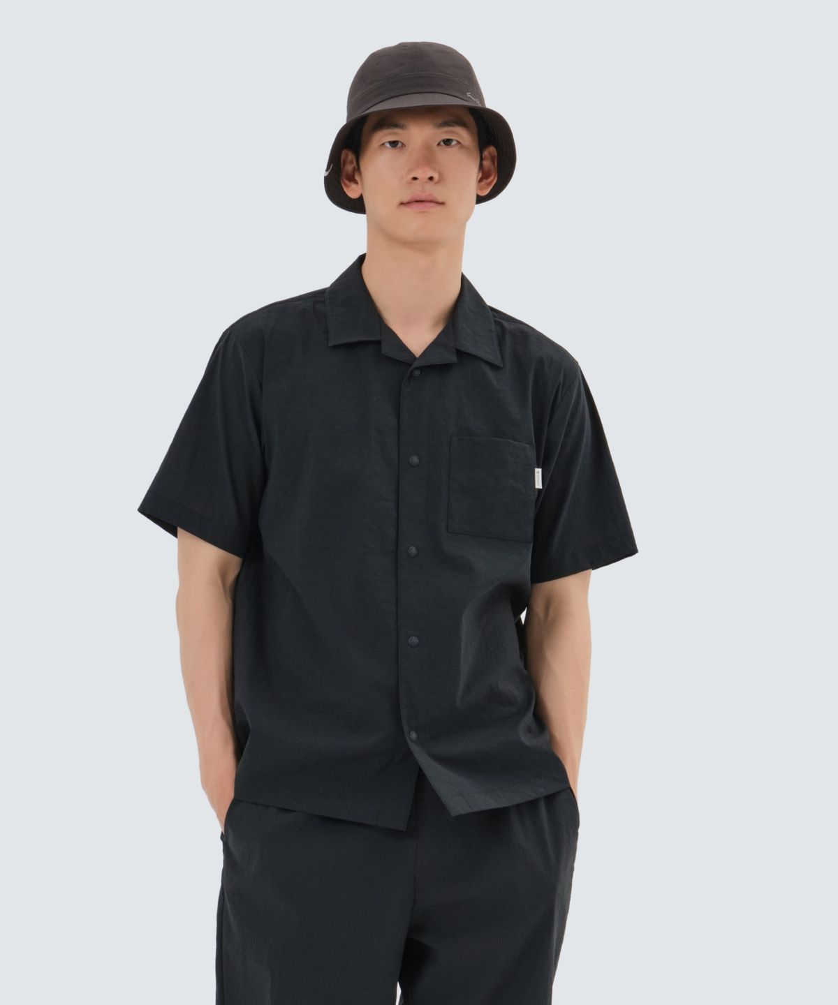 스노우피크 어패럴(SNOWPEAK APPAREL) 미닛 반팔 셔츠 (S25MMFSH74) Dark Charcoal
