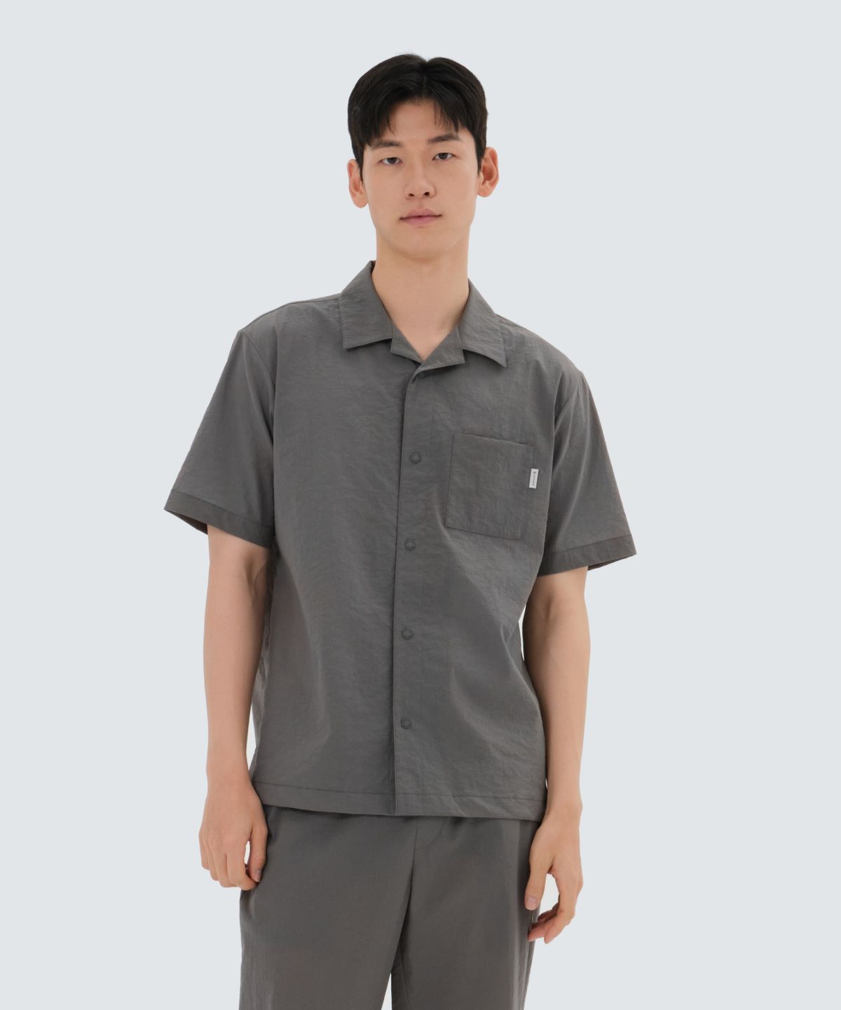 스노우피크 어패럴(SNOWPEAK APPAREL) 미닛 반팔 셔츠 (S25MMFSH74) Dark Gray