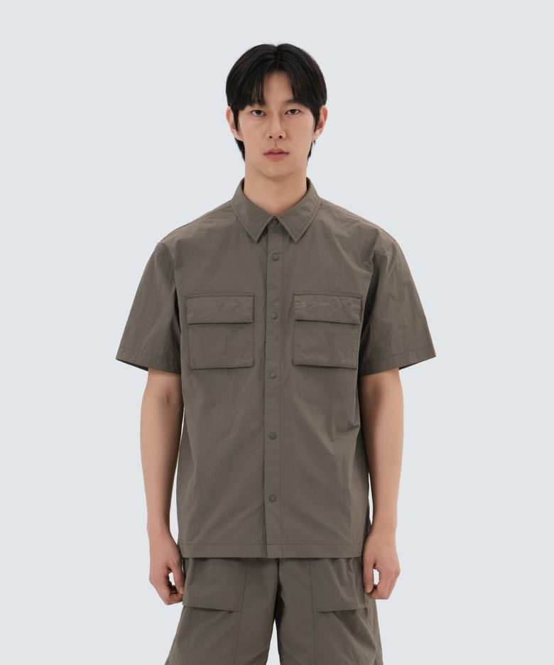 타슬란 투포켓 반팔 셔츠 (S25MMLSH50) Khaki