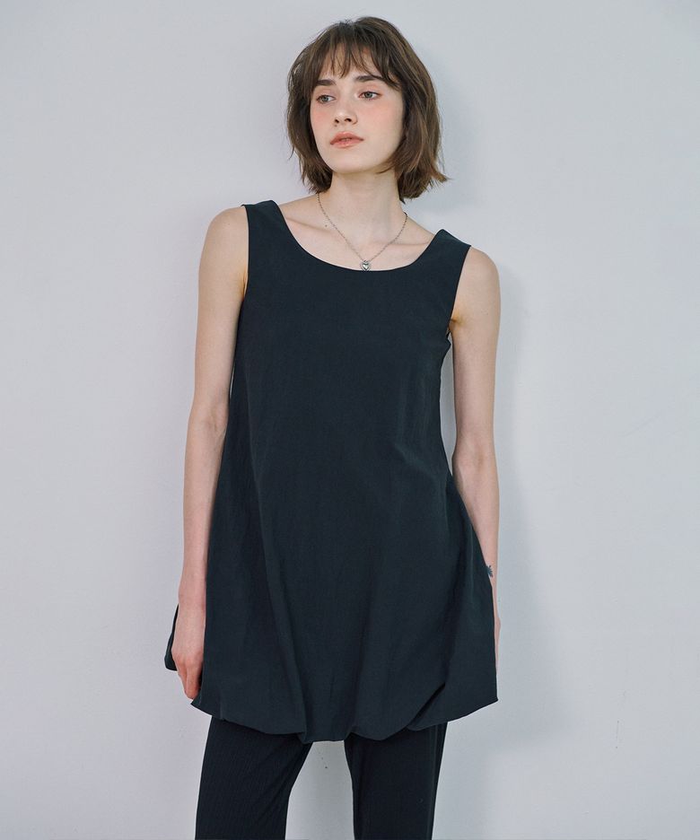 BALLOON MINI DRESS_BLACK