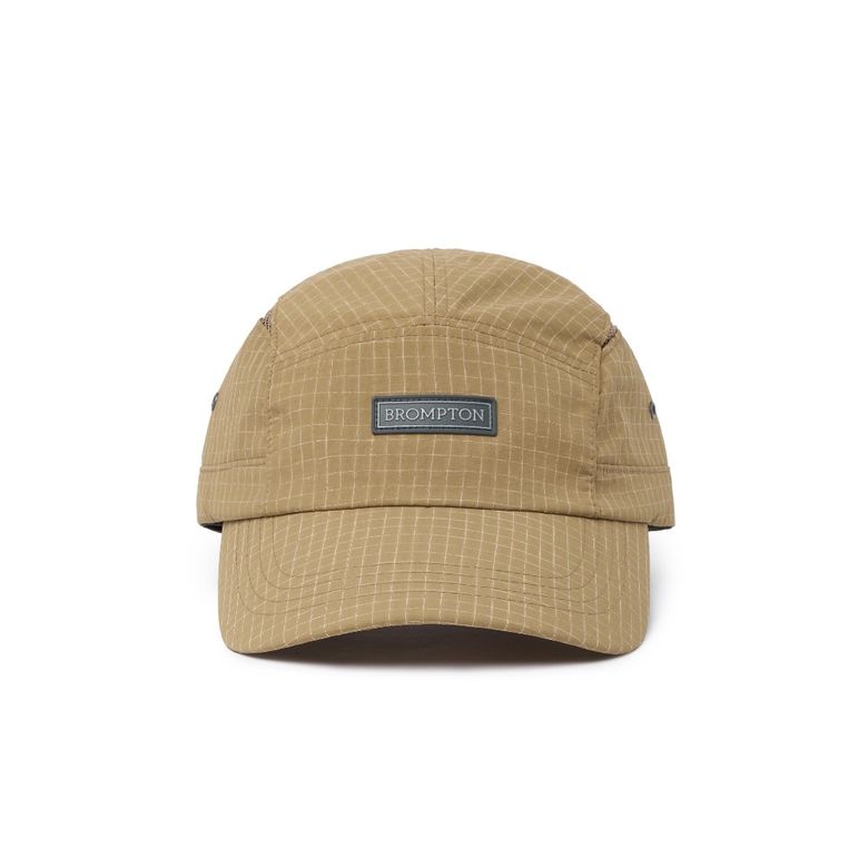 SLUB CHECK CAMP CAP - D/BEIGE (P255AHA103)