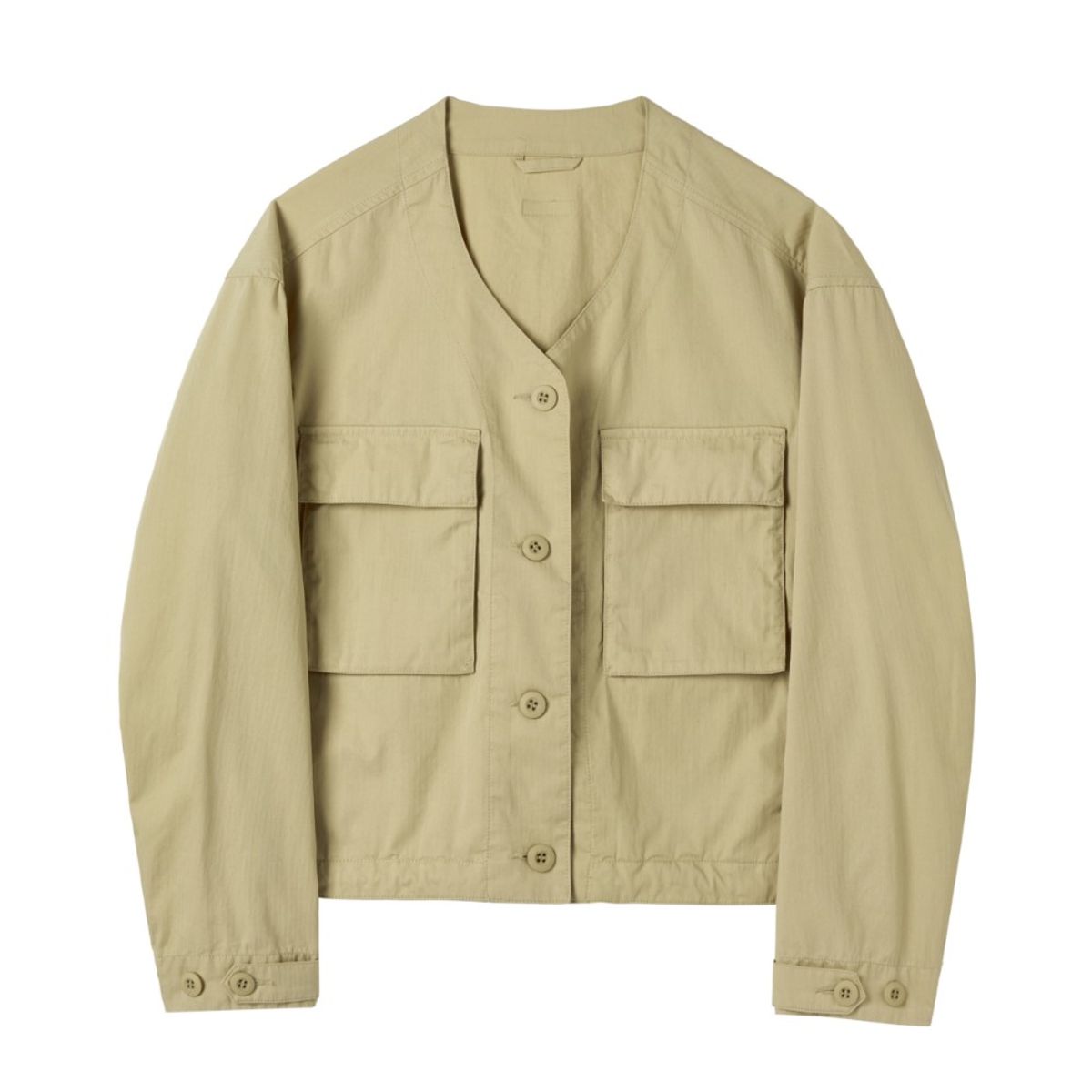 브롬톤 런던(BROMPTON LONDON) W BRITISH CAMPER NECKLESS JUMPER - BEIGE (P252WJK481)