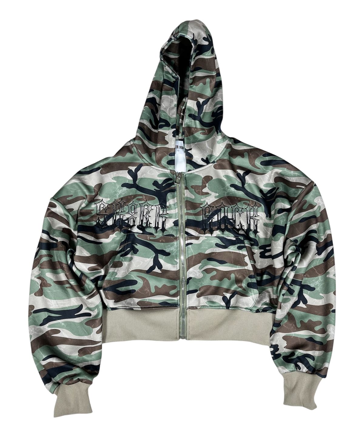 스케이터락(SK8ER ROCK) Skrr Camouflage Crop Hood Zip-up ((Multi))
