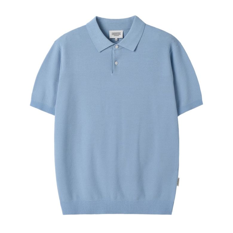 COLLAR BUTTON SWEATER - BLUE (P252MKT430)