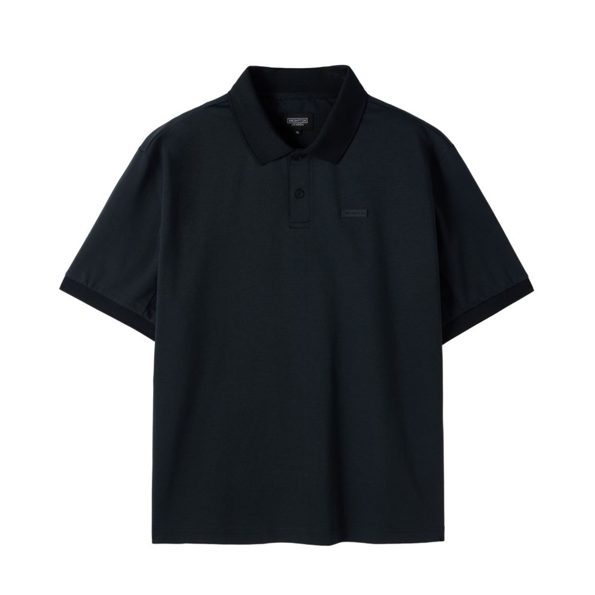 브롬톤 런던(BROMPTON LONDON) SUPIMA COLLAR T-SHIRT - BLACK (P252MPL130)