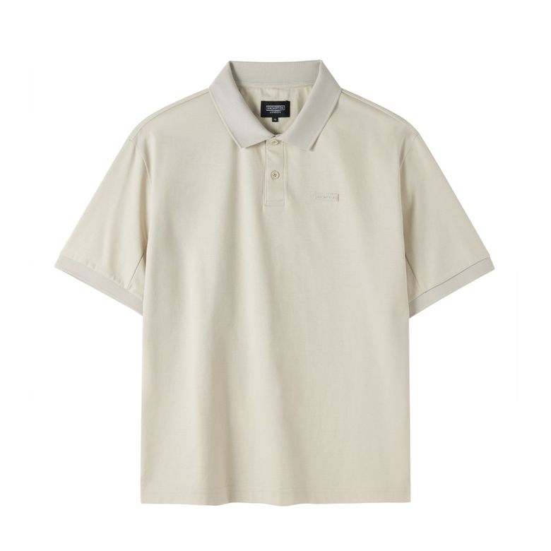 SUPIMA COLLAR T-SHIRT - L/GREY (P252MPL130)