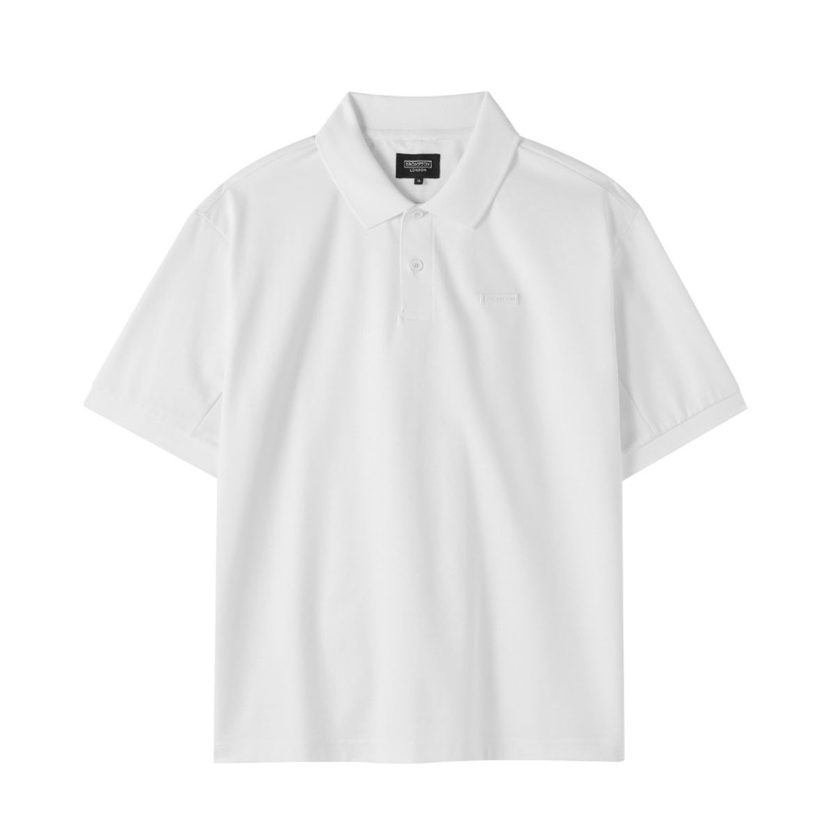 브롬톤 런던(BROMPTON LONDON) SUPIMA COLLAR T-SHIRT - WHITE (P252MPL130)