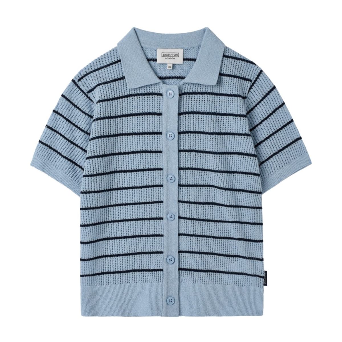 브롬톤 런던(BROMPTON LONDON) W STRIPED CADIGAN SWEATER - SKY BLUE (P252WKT430)