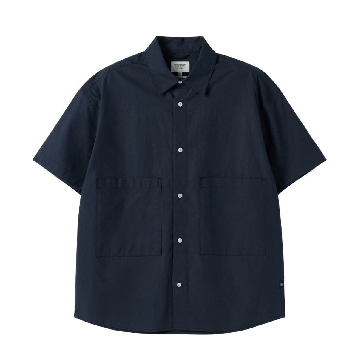 브롬톤 런던(BROMPTON LONDON) BIOWASHED HALF SLEEVE SHIRT - NAVY (P252MSH433)