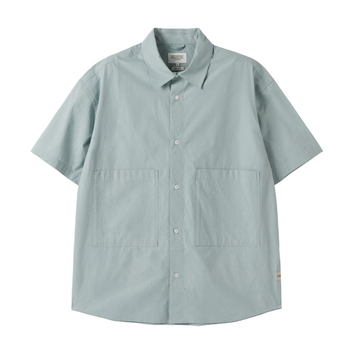 브롬톤 런던(BROMPTON LONDON) BIOWASHED HALF SLEEVE SHIRT - MINT (P252MSH433)