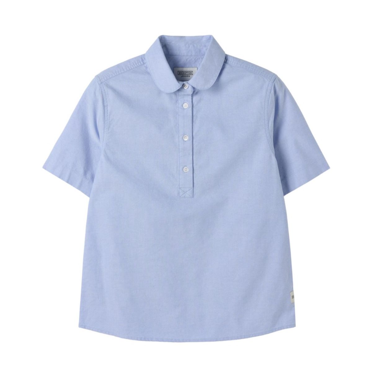 브롬톤 런던(BROMPTON LONDON) W OXFORD HALF SLEEVE COLLAR SHIRT - BLUE (P252WSH434)