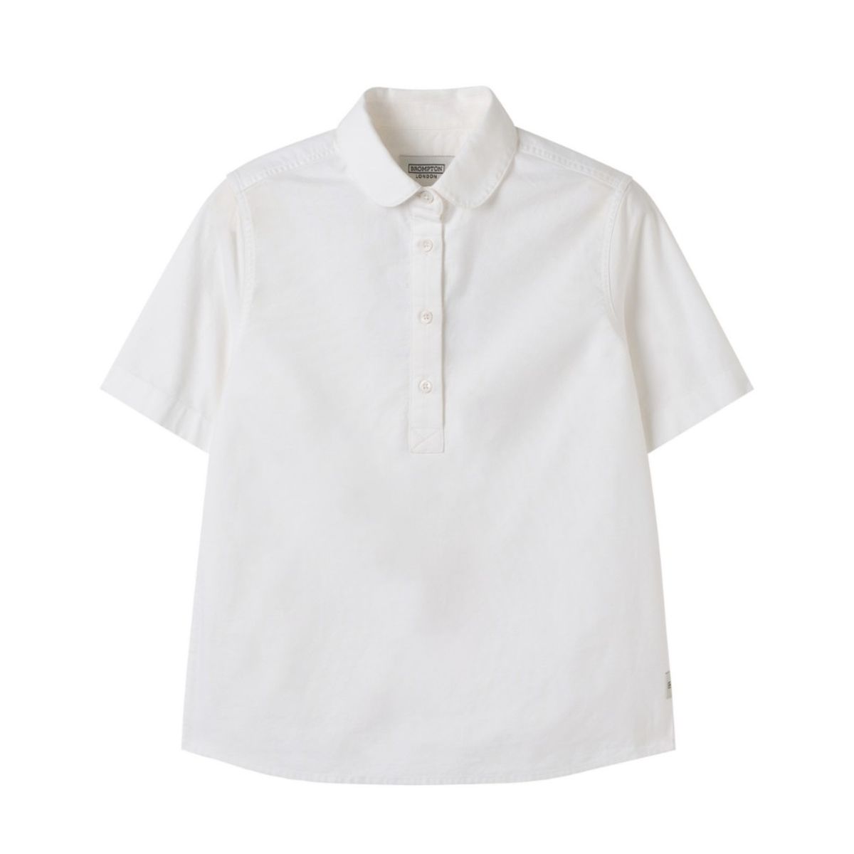 브롬톤 런던(BROMPTON LONDON) W OXFORD HALF SLEEVE COLLAR SHIRT - WHITE (P252WSH434)