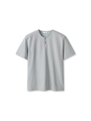 남성) 텍스쳐드 헨리넥 반팔 티_MSF2TS1005