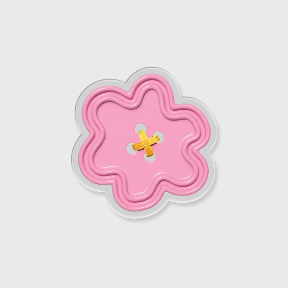 더나인몰(THE NINEMALL) [아크릴스마트톡] pink flower button